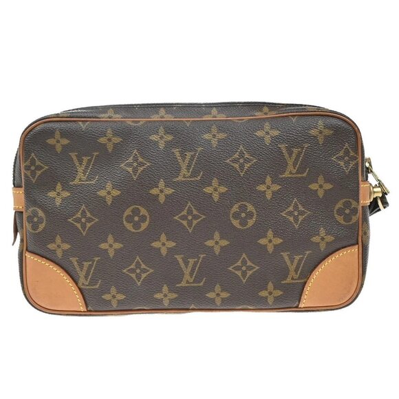 LOUIS VUITTON Marly Dragonne GM Clutch Hand Bag Monogram Brown M51825 36KB186 - Picture 3 of 15